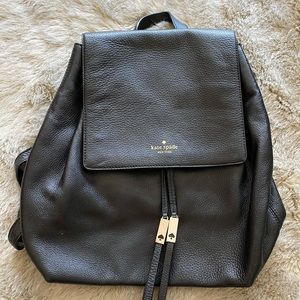 Kate Spade Leather Backpack - Black